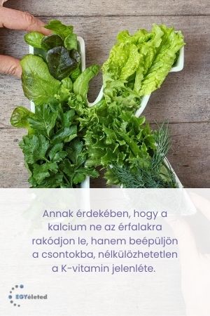 K-vitamin tartalmú zöldségek és szöveg